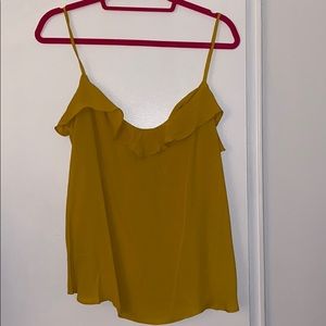 Old Navy Tank Top Yellow Ruffle Camisole NWT